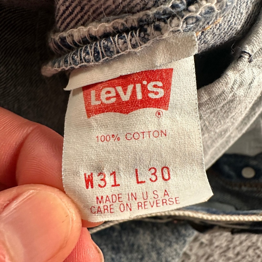 Vtg Levis 501 Jean Shorts Mens 31(30‎ Fit) Stonewash Denim Made in USA Y2K - Picture 8 of 10